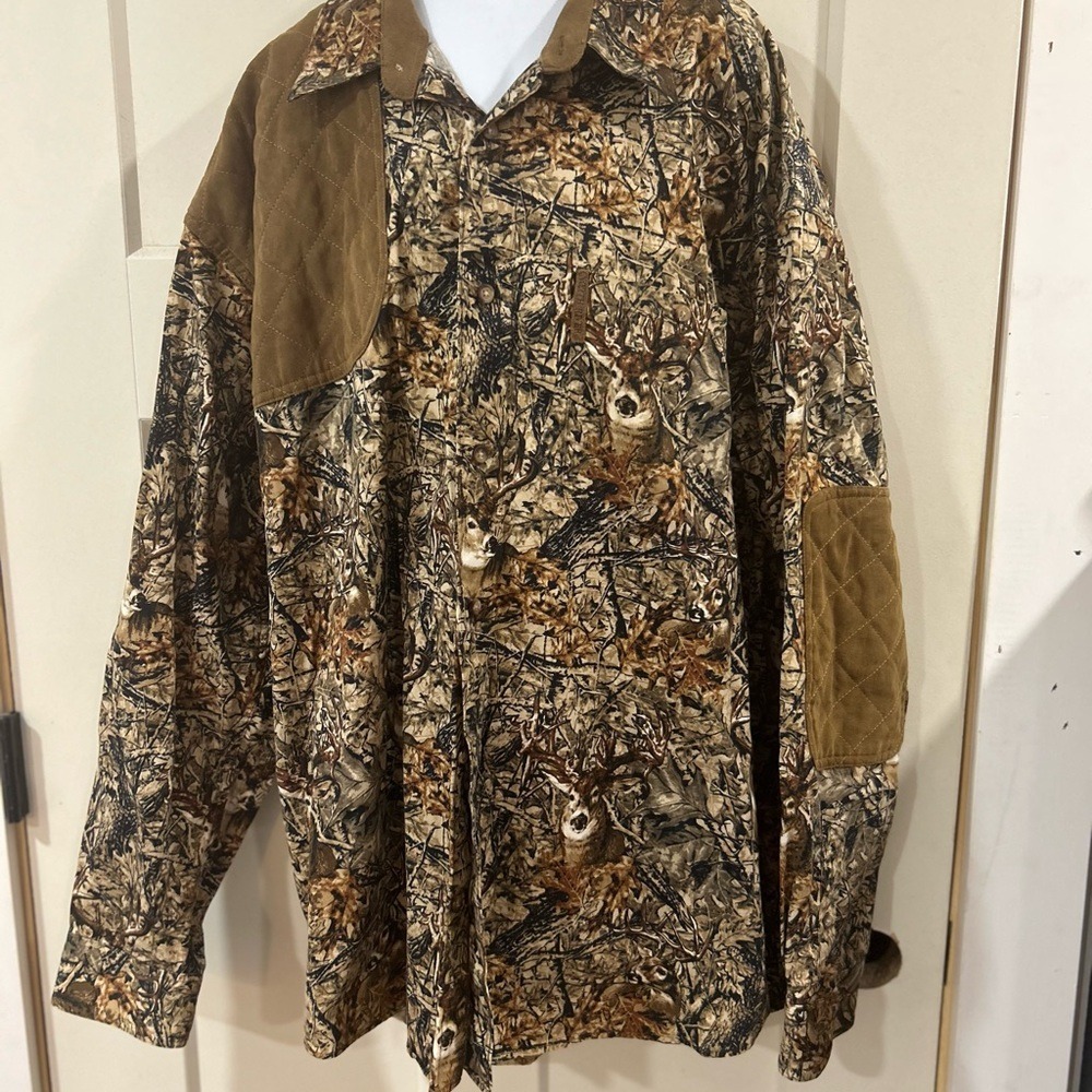 Brown Lightweight Camouflage Shirt Jacket
